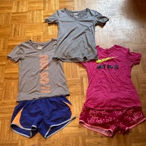 Nike running shorts and tshirts
